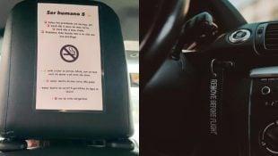 Placa em carro de motorista de aplicativo chama atenção de passageiros