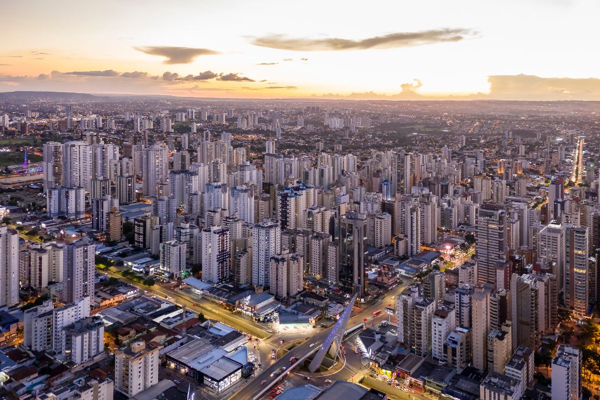 Vista aérea de Goiânia. (Foto: Canva)