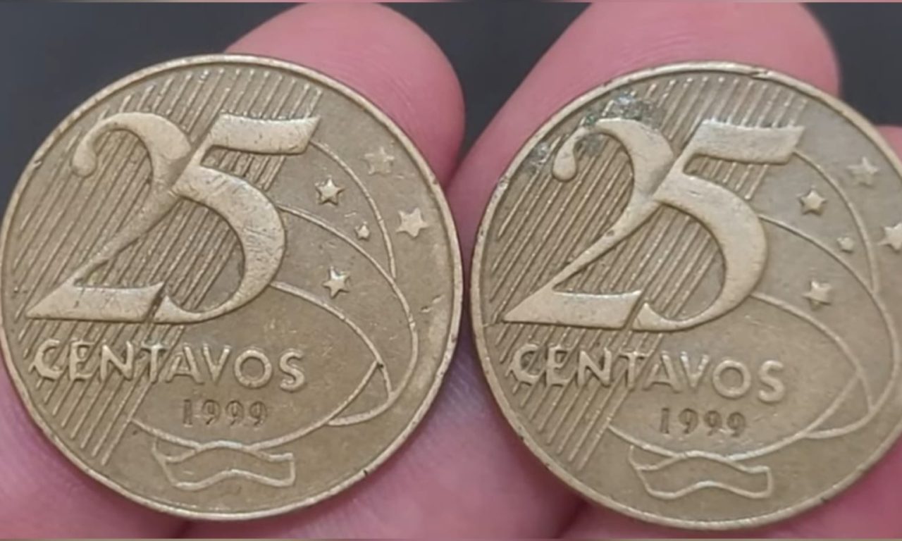 Essa é a moeda de 25 centavos mais cobiçada do Brasil; quem tiver alguma guardada pode ganhar uma grana