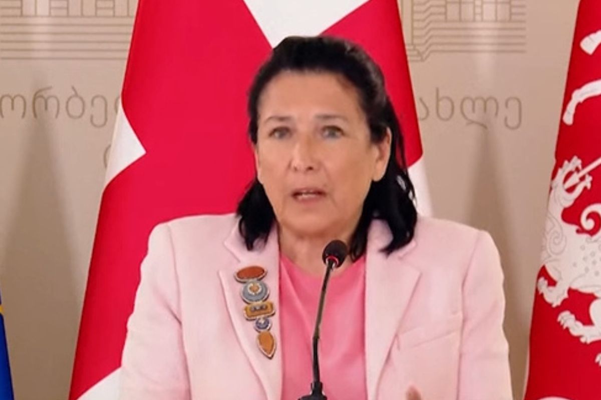 Salome Zurabishvili, presidente da Georgia. (Foto: Captura/Youtube)