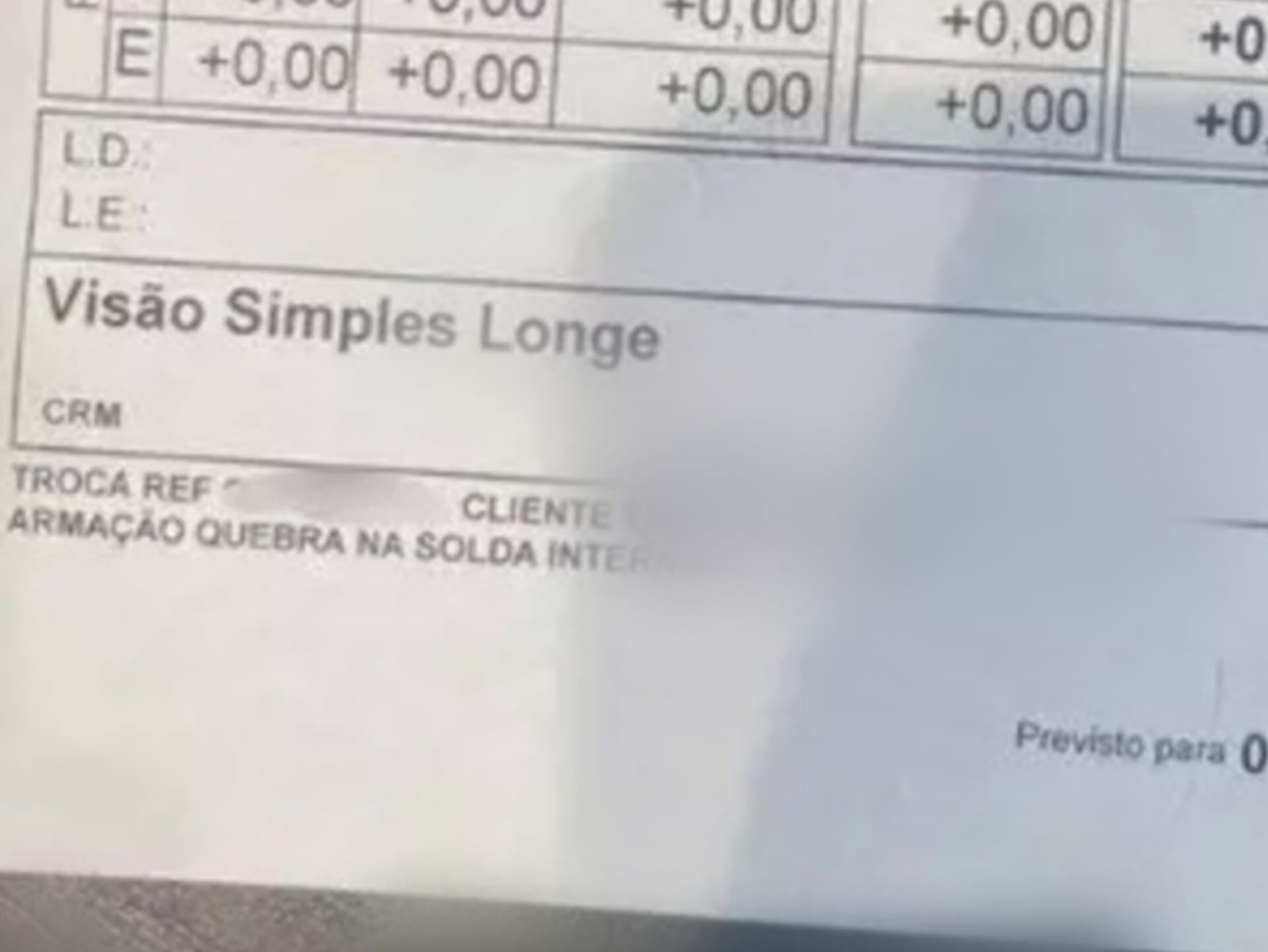 Ótica será processada após cliente ver o nome que deram para ele no recibo