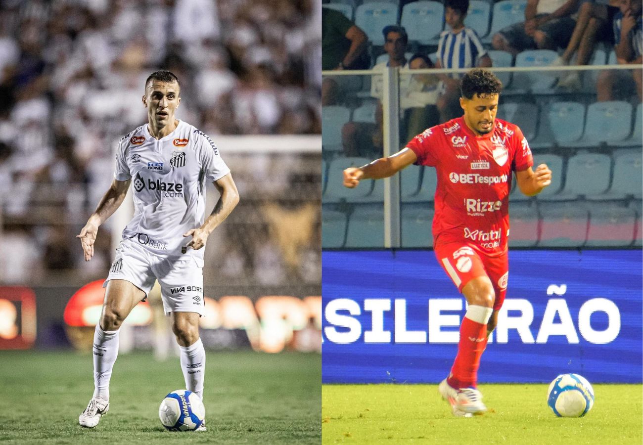 Santos e Vila Nova se enfrentam pela Série B neste sábado (02). (Foto: Raul Baretta/ Santos FC/ Fernando Brito / VNFC)