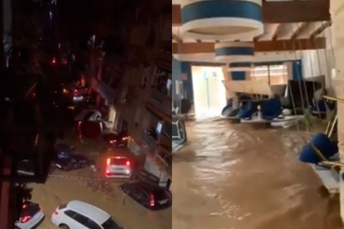 Tempestade Dana atingiu a Espanha. (Foto: Captura/Youtube)