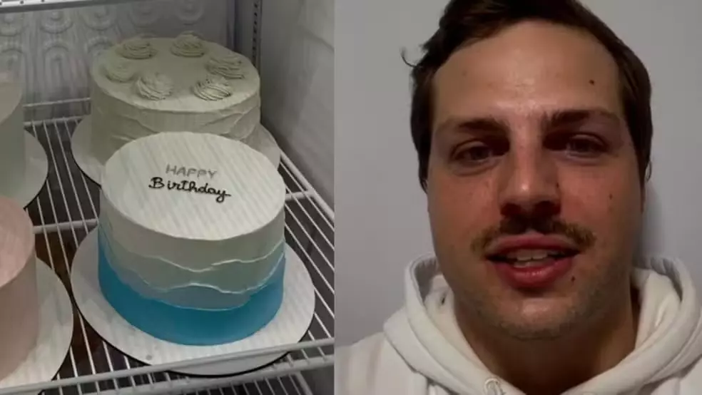 Homem encomenda bolo de R$ 200 para o aniversário, mas fica sem acreditar no que aconteceu