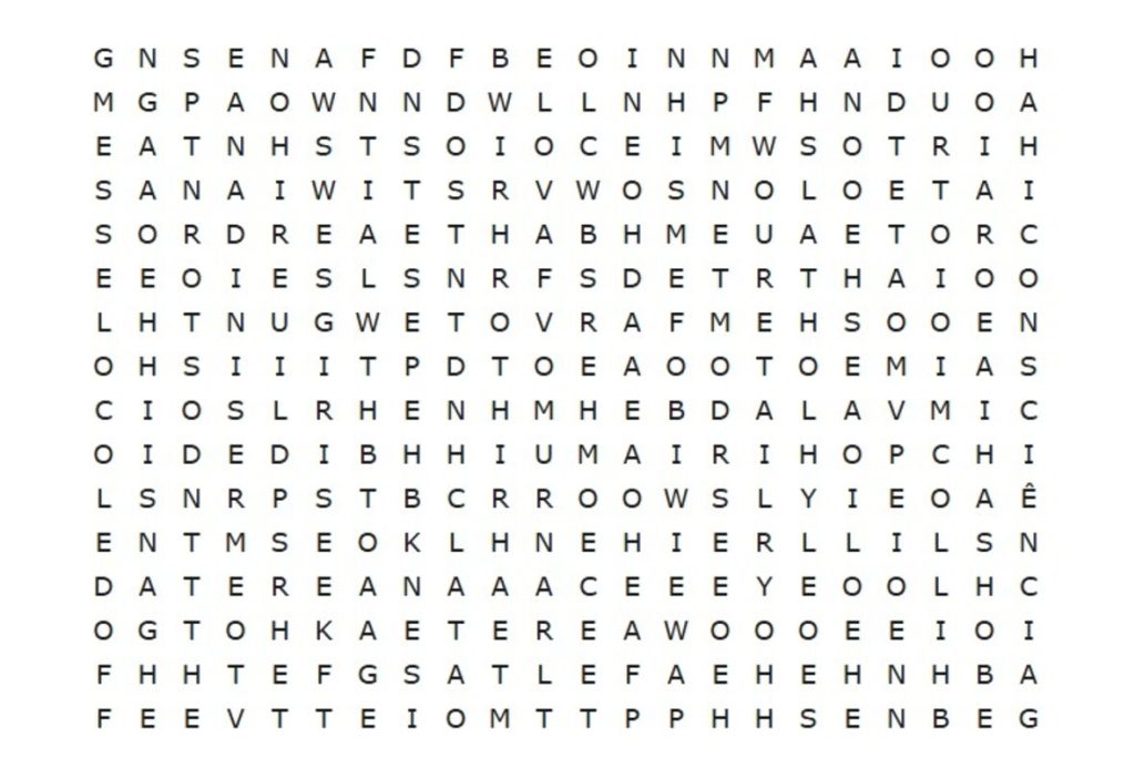 Desafio: tente encontrar “CONSCIÊNCIA” neste caça-palavras em menos de 14 segundos