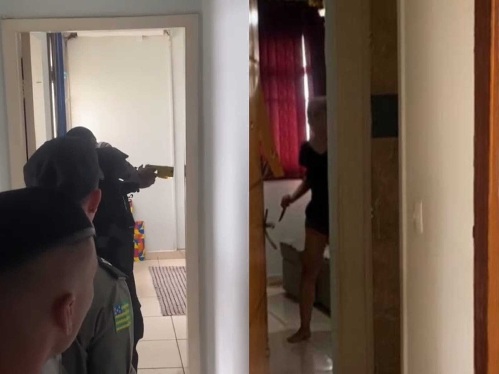 Policiais utilizaram um taser para conseguir conter a mãe. (Foto: Divulgação)