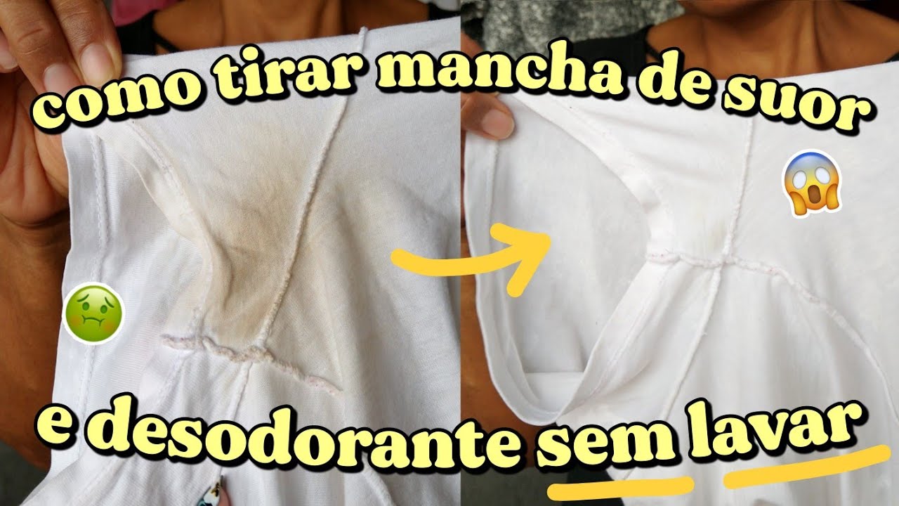 Segredinho de doméstica para tirar mancha debaixo da axila da camiseta