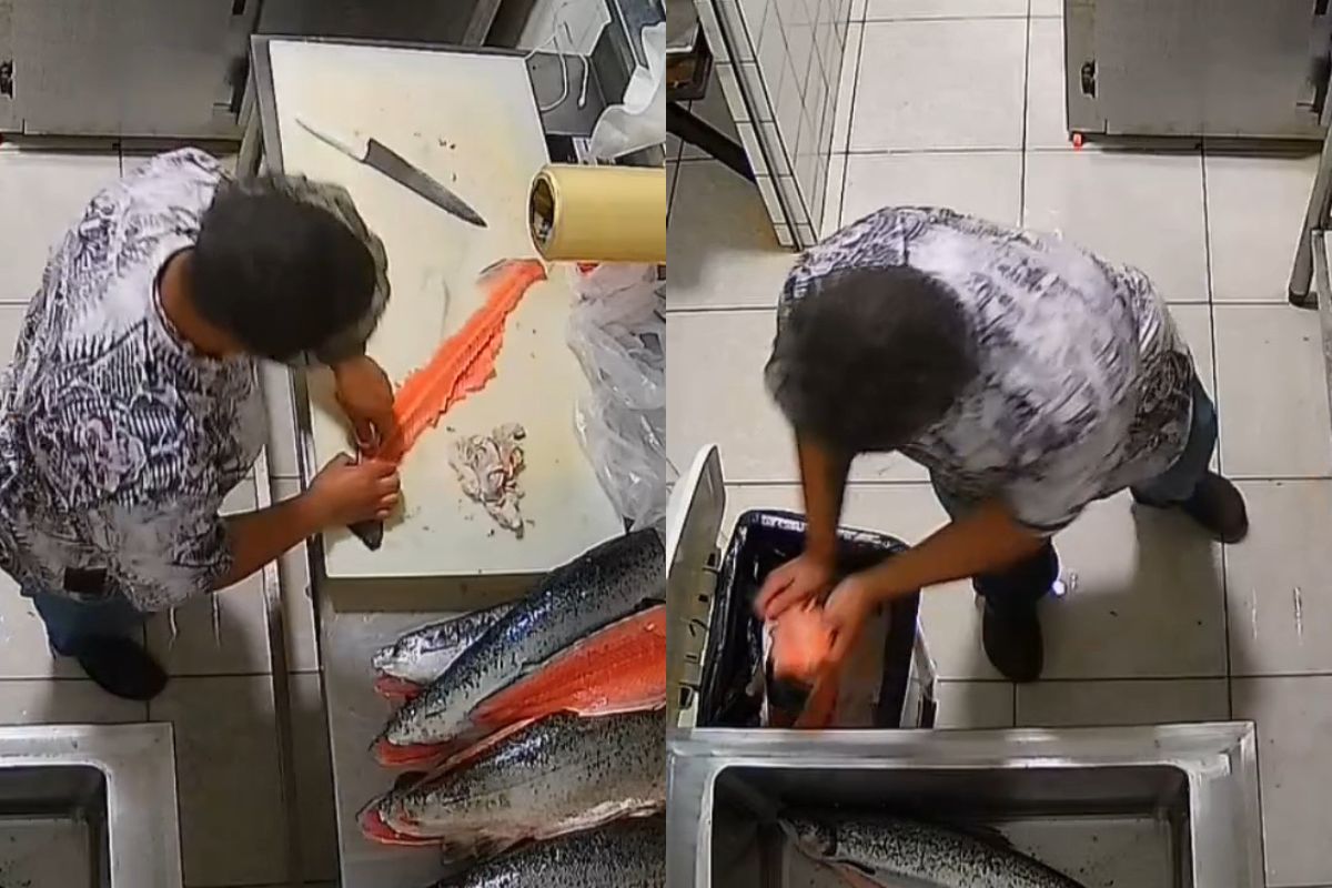 Proprietário de restaurante japonês fica desconfiado e tem infeliz surpresa ao olhar câmeras de segurança