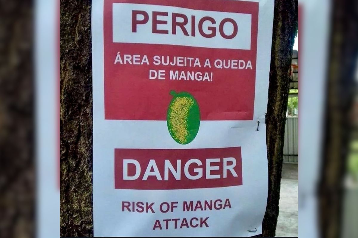 Placa chama atenção ao exibir alerta para fãs de manga