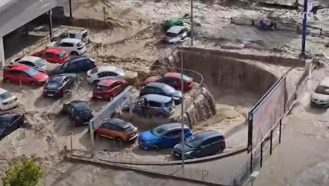 Tempestades atingiram fortemente a Espanha (Foto: Captura de tela)