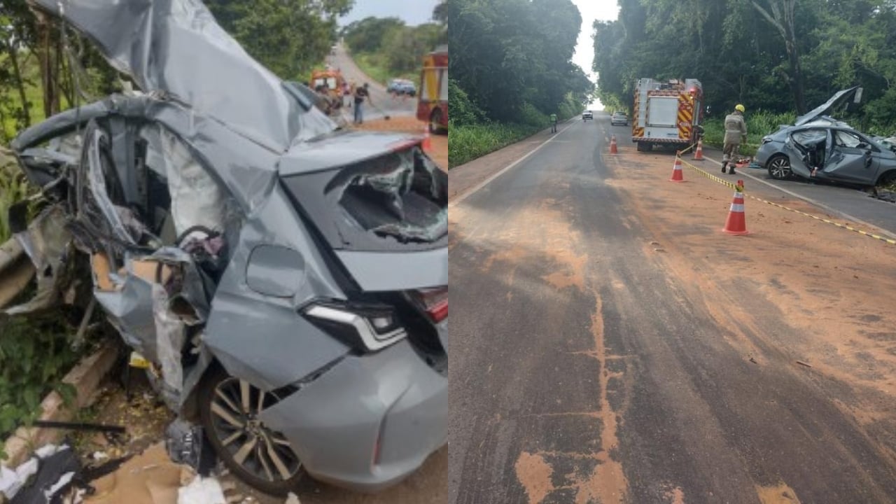 Quatro jovens morrem após gravíssimo acidente envolvendo dois veículos na GO-060