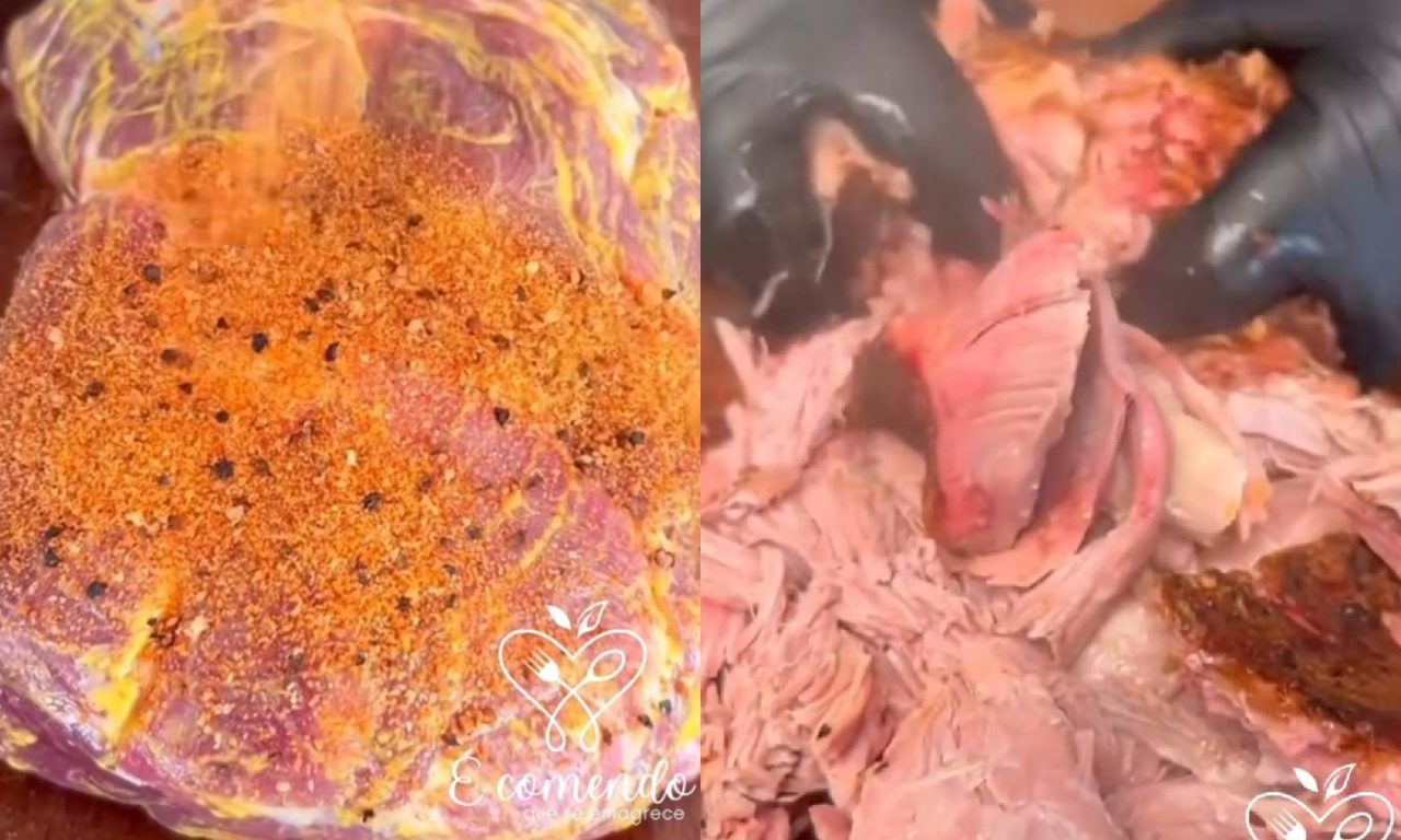 Aprenda a fazer deliciosa carne de porco que fica molinha e pode ser comida com colher