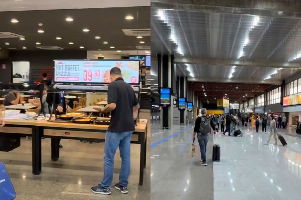 Promoção de pizzaria está deixando todos boquiabertos no Aeroporto de Guarulhos