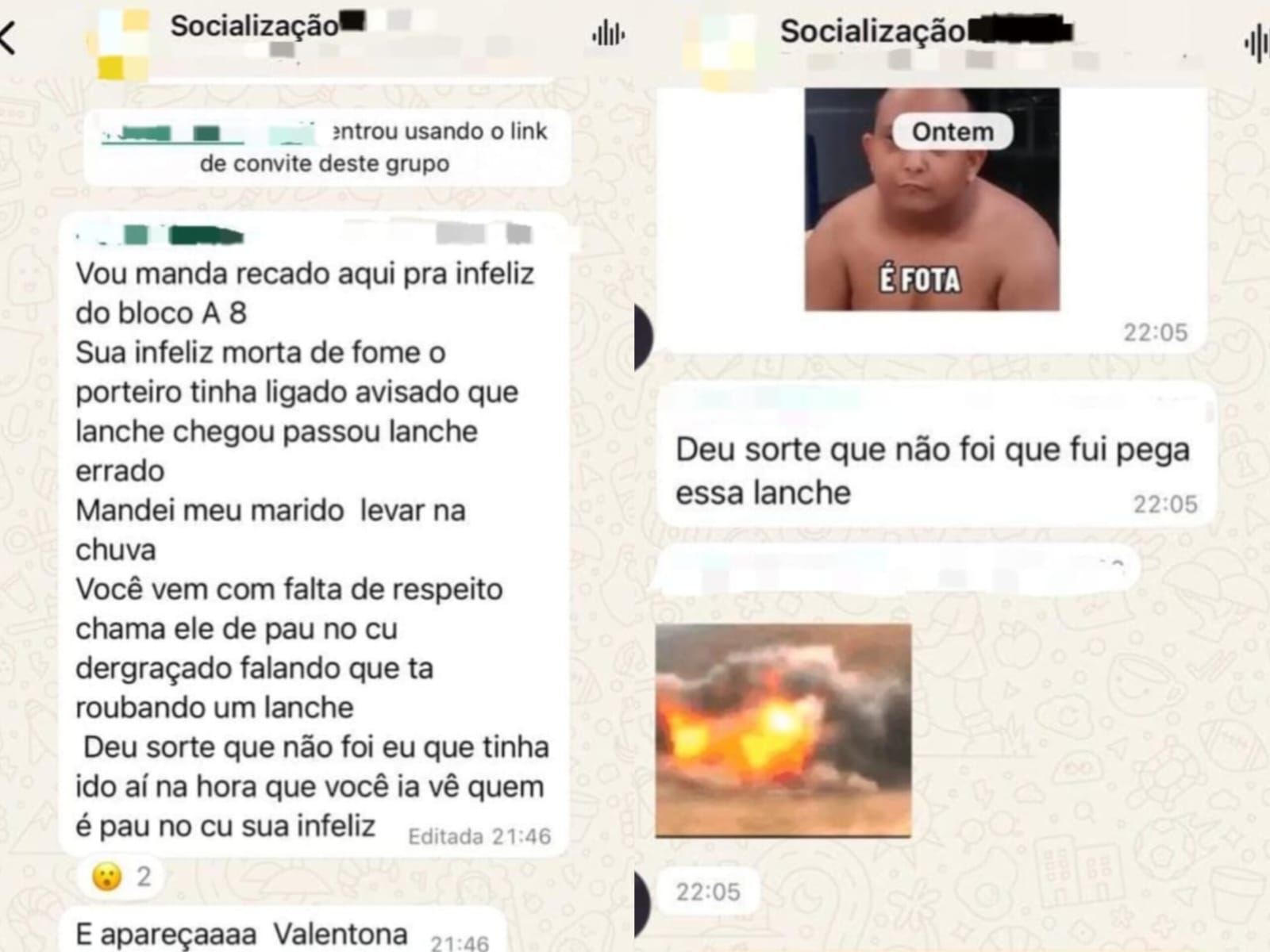 Grupo de “socialização” em condomínio de Anápolis tem gerado discórdia entre vizinhos; veja os prints