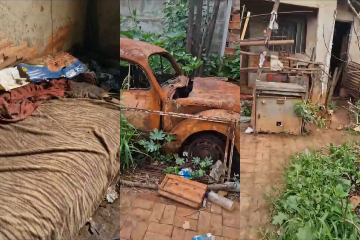 Veja situação lamentável na qual vivia idoso abandonado em casa de Aparecida de Goiânia