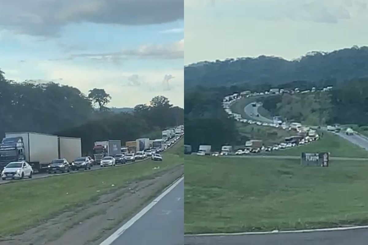 Mega congestionamento se forma após acidente fatal na BR-060, entre Anápolis e Goiânia