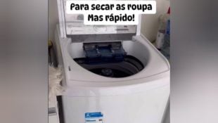 Truque das donas de casa para secar a roupa mais rápido na máquina de lavar