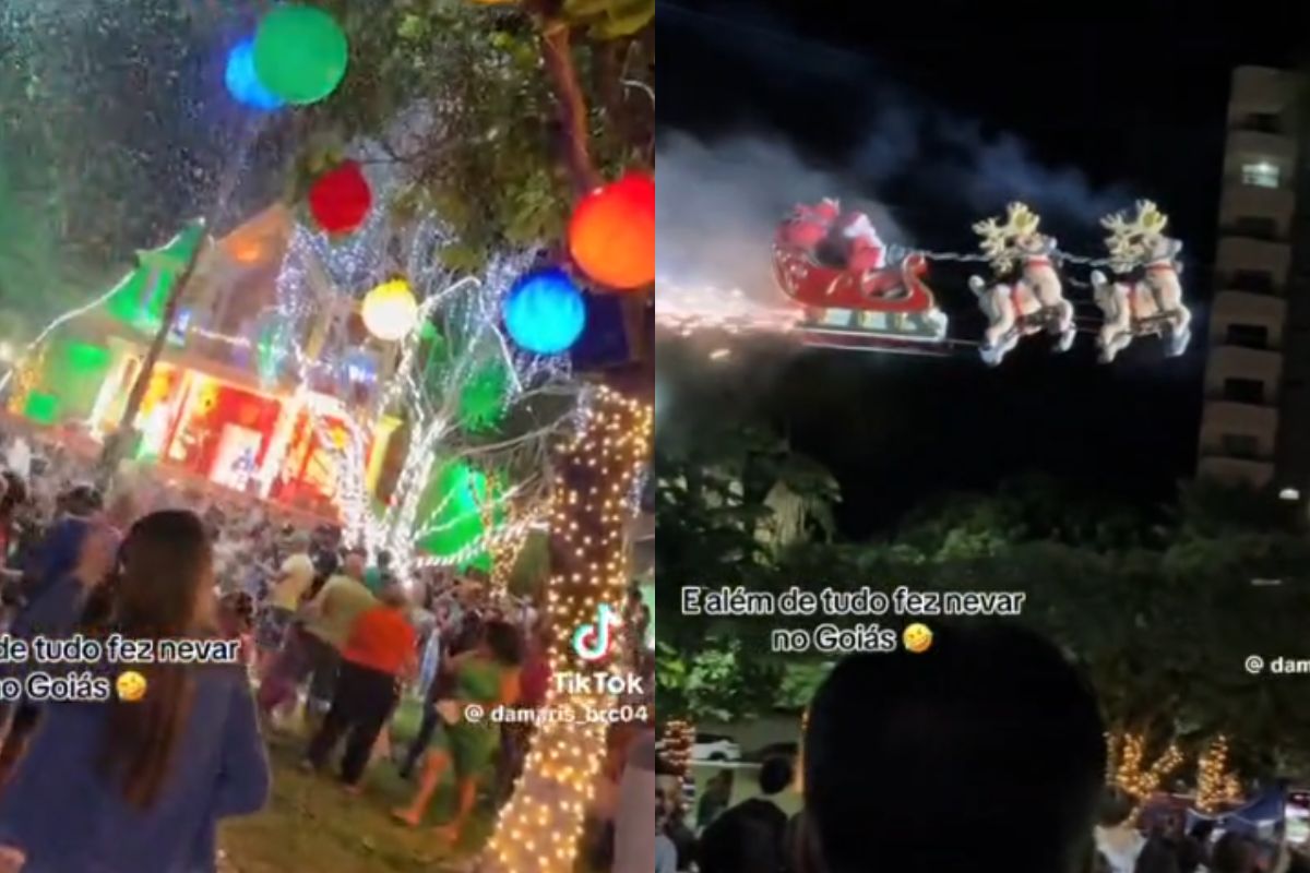 Decoração de Natal em cidade goiana viraliza e comparações sobram até para Anápolis: “aqui não tem nada”