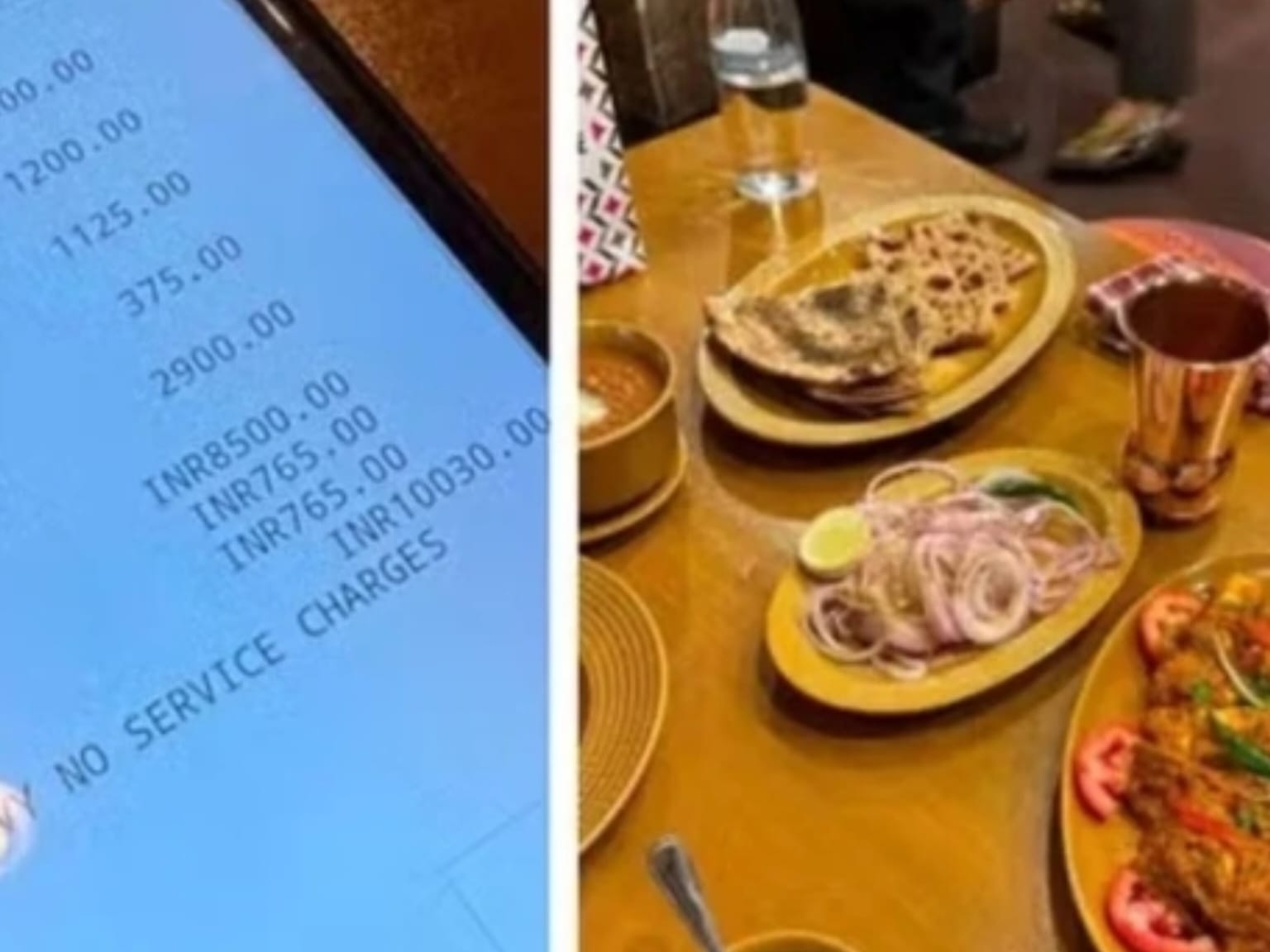 Cliente elogia restaurante por não cobrar taxa de serviço, mas valor da conta impressiona