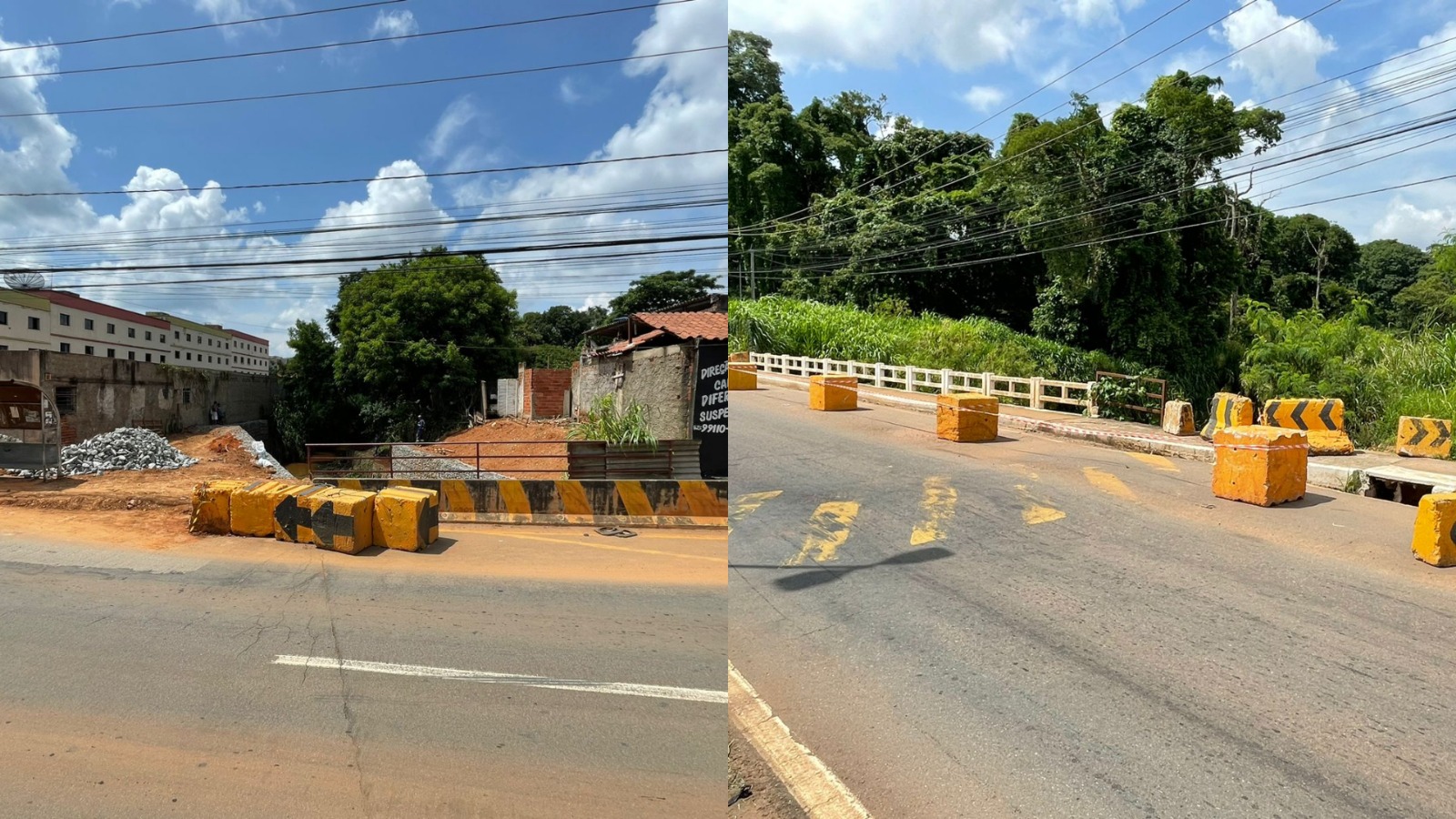 Fluxo em duas regiões de Anápolis segue afetado por obras em pontes danificadas