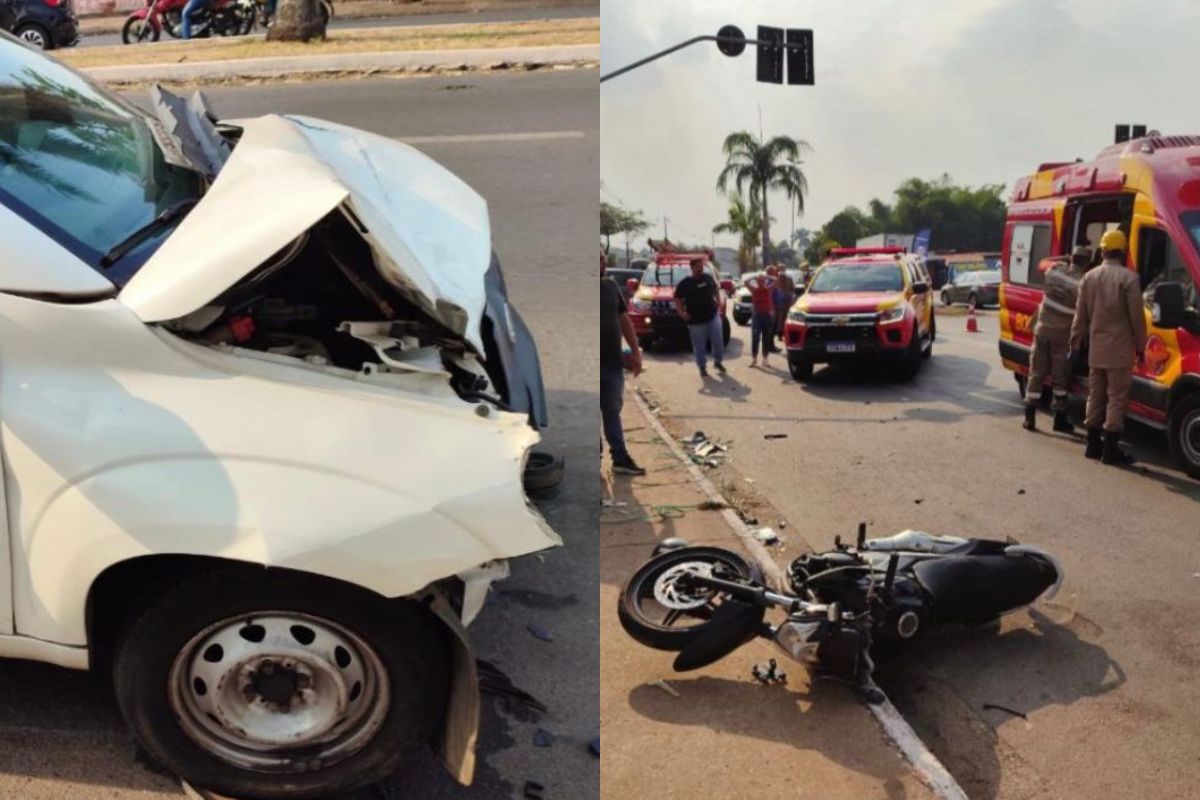 Jovem motociclista morre no hospital após ser atingido por Fiorino em alta velocidade