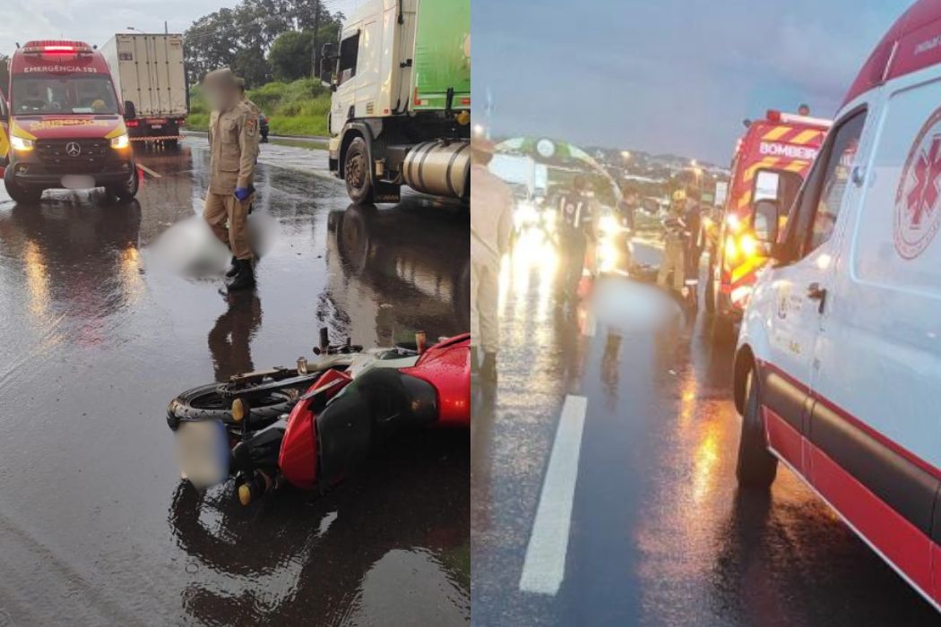 Motociclista morre após sofrer queda e ser atropelado por caminhão em Goiânia