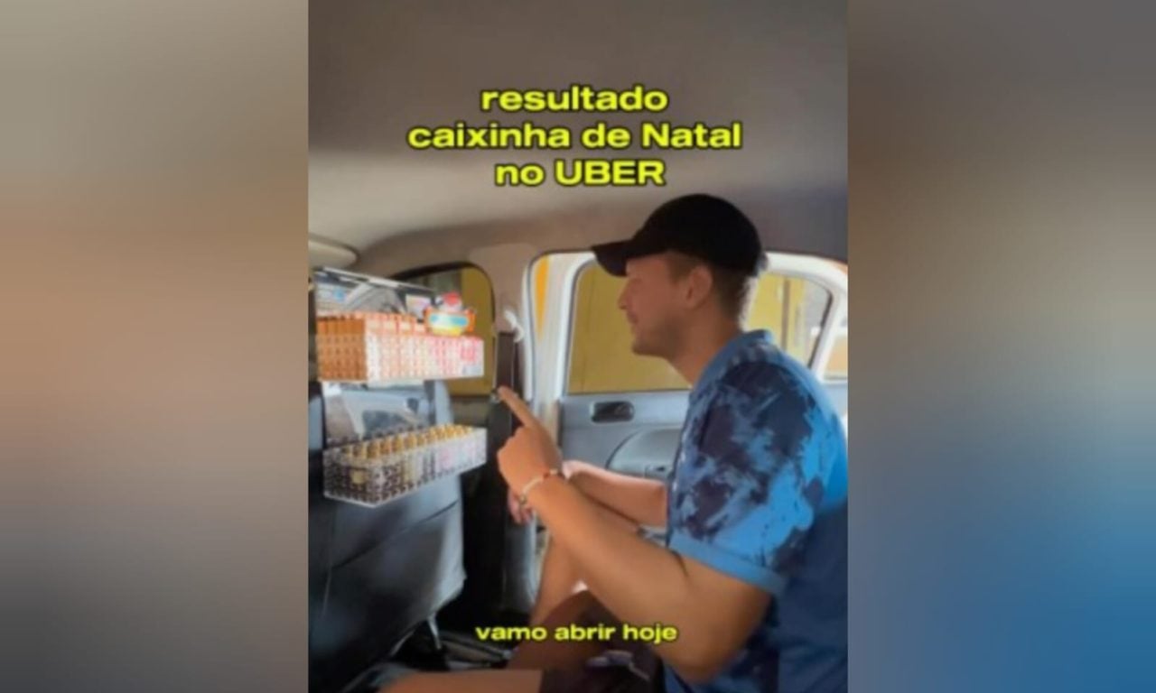 Motorista de aplicativo mostra resultado de caixinha de Natal colocada no Uber: “20 dias de trabalho, mano”