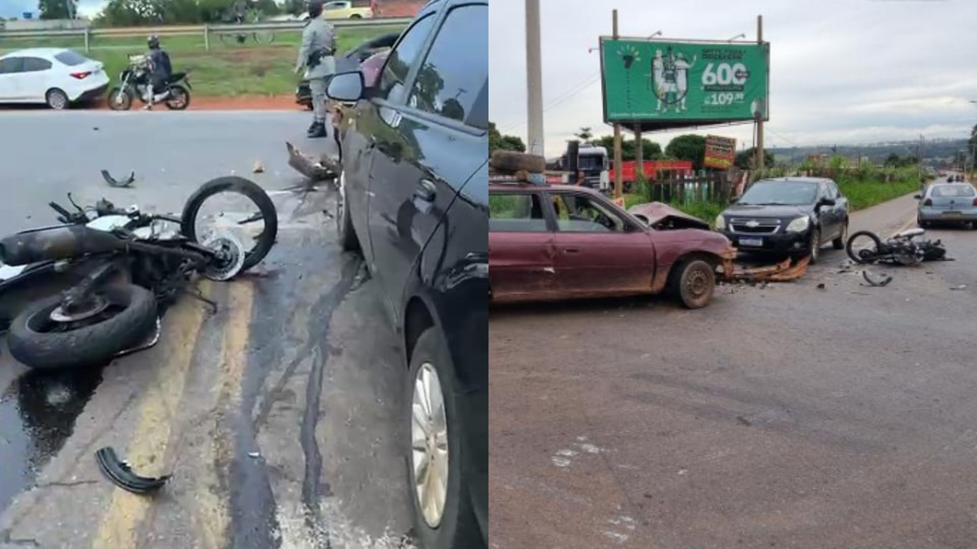 Morre jovem que foi atingido por dois carros na via paralela da BR-153, em Anápolis