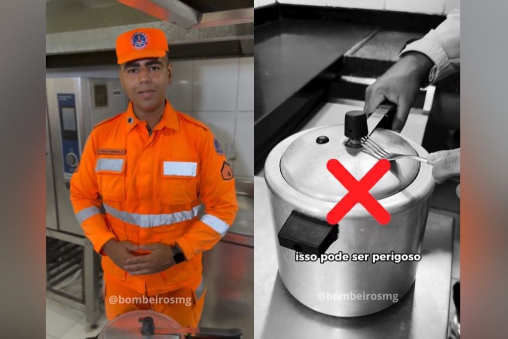 Bombeiro faz importante alerta para as donas de casa que usam panela de pressão
