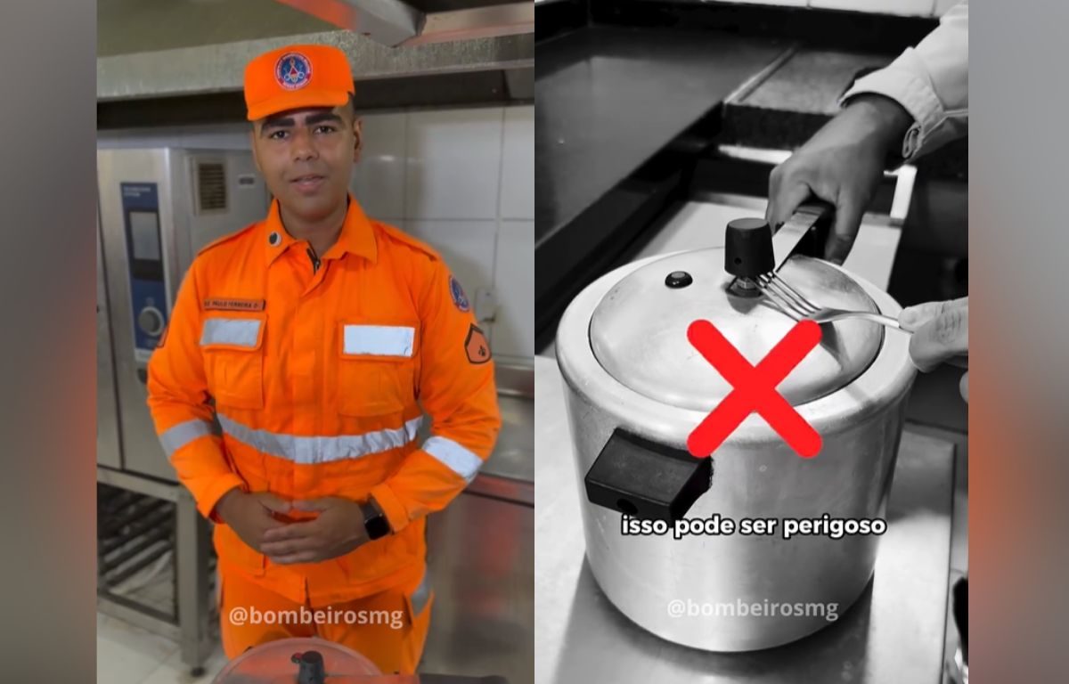 Bombeiro faz importante alerta para as donas de casa que usam panela de pressão