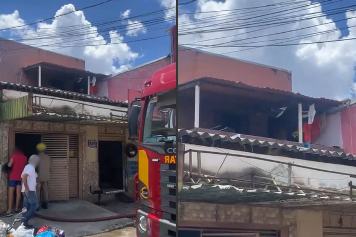 Bombeiros são acionados após início de incêndio em casa do Setor Campinas, em Goiânia