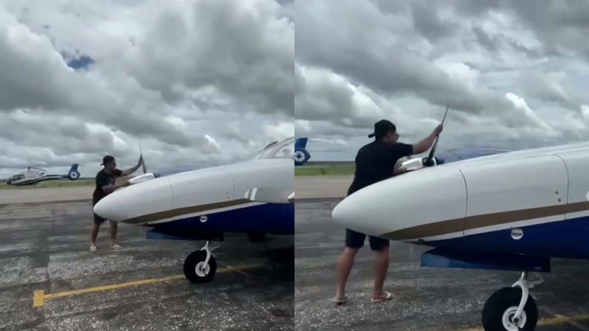 Cantor Juliano, da dupla com Henrique, dá partida em avião com método “raiz”