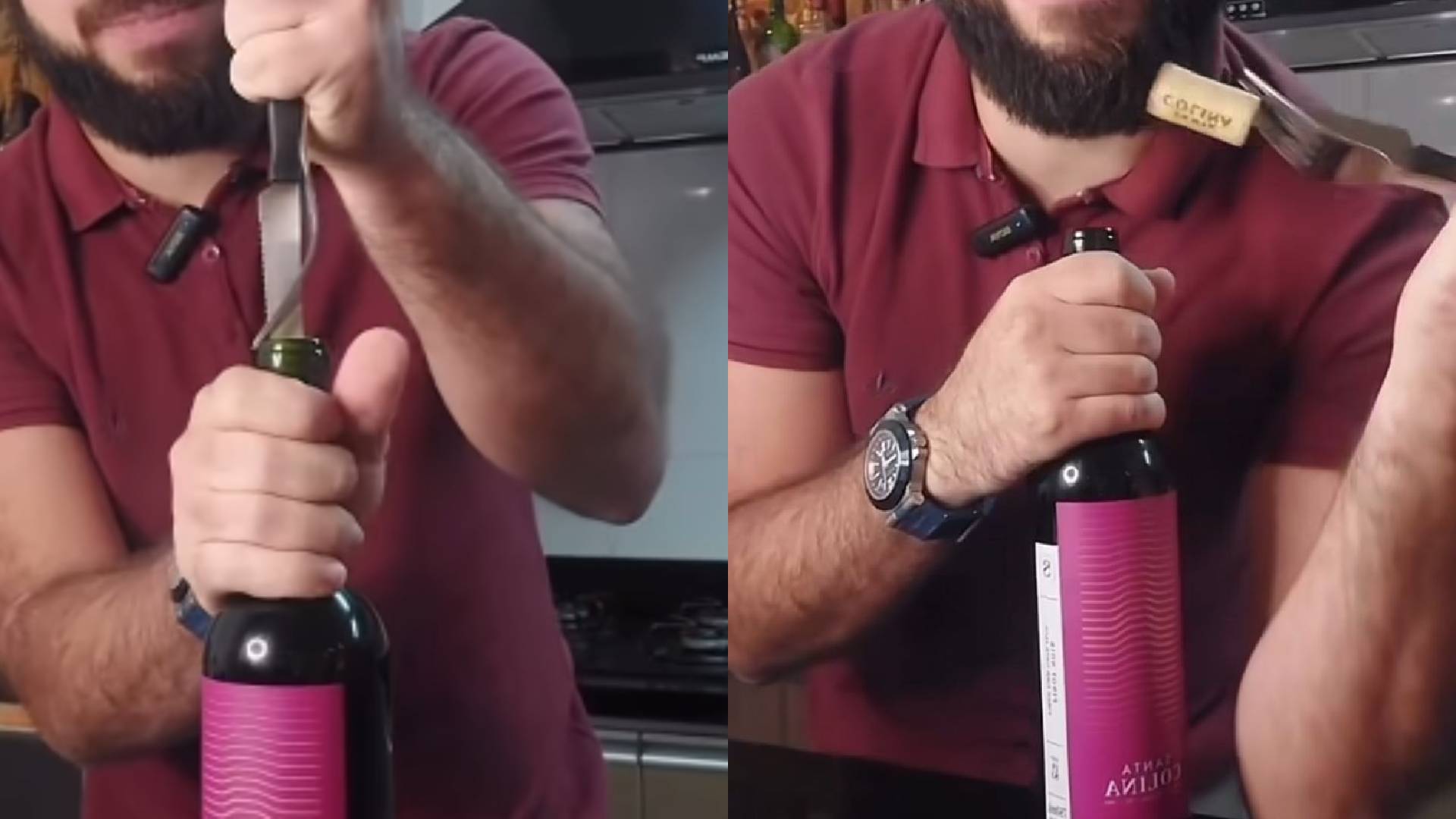 Forma simples de abrir a garrafa de vinho quando estiver sem o saca-rolhas