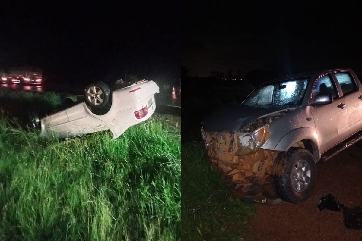 Motorista fica em estado grave após colisão frontal e capotamento na BR-040