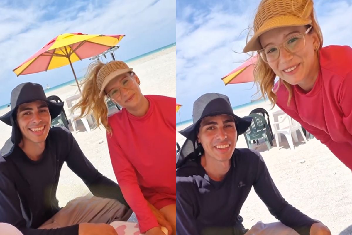 Casal de Goiânia viraliza ao tentar a vida na praia vendendo manga com sal: “chamado de Deus”