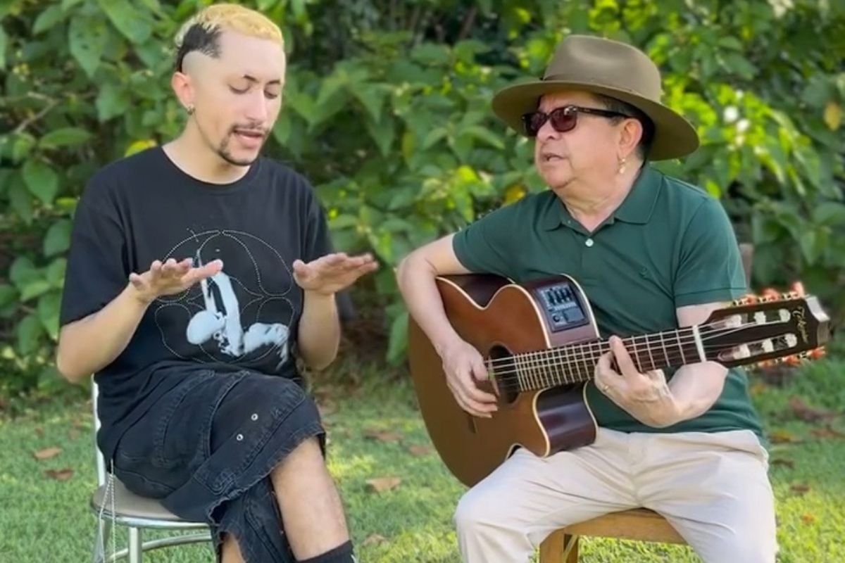 Solimões viraliza ao cantar ‘modão’ ao lado do filho: “diferença é sutil, mas paixão é a mesma”