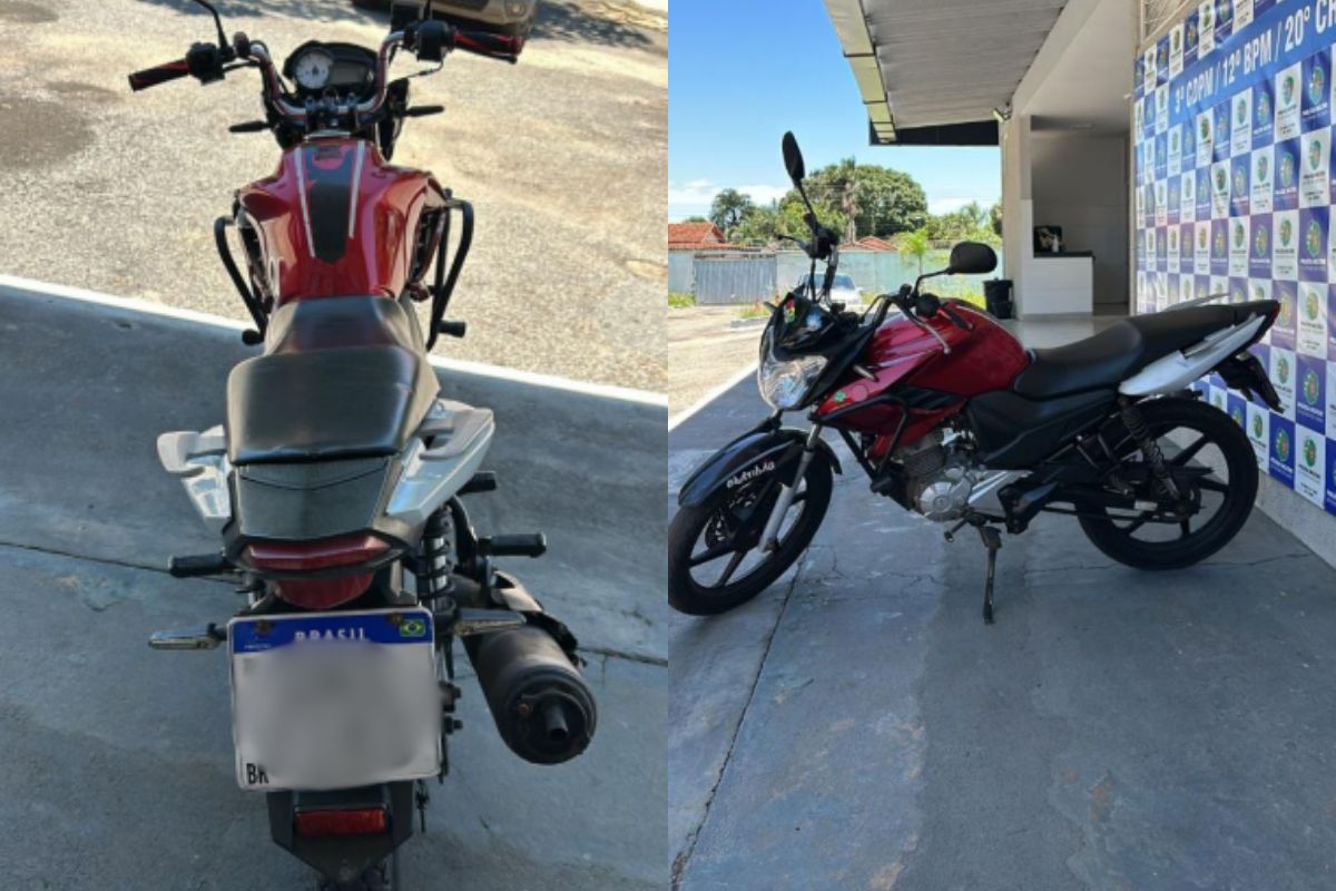 Criança de 10 anos é flagrada dirigindo moto na Avenida do Comércio para ir à escola