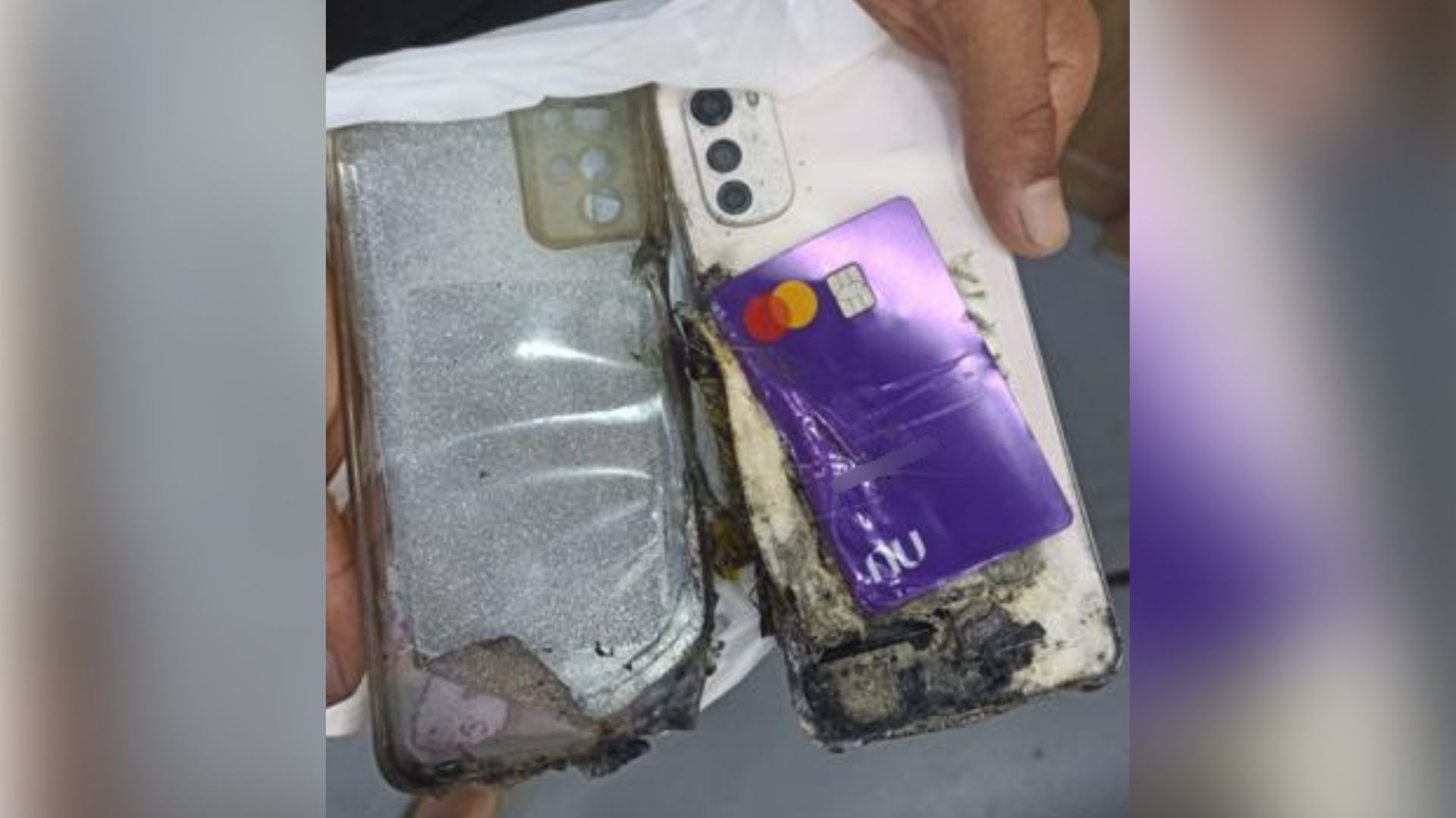 Celular explodiu dentro do bolso de moradora de Anápolis; veja as imagens