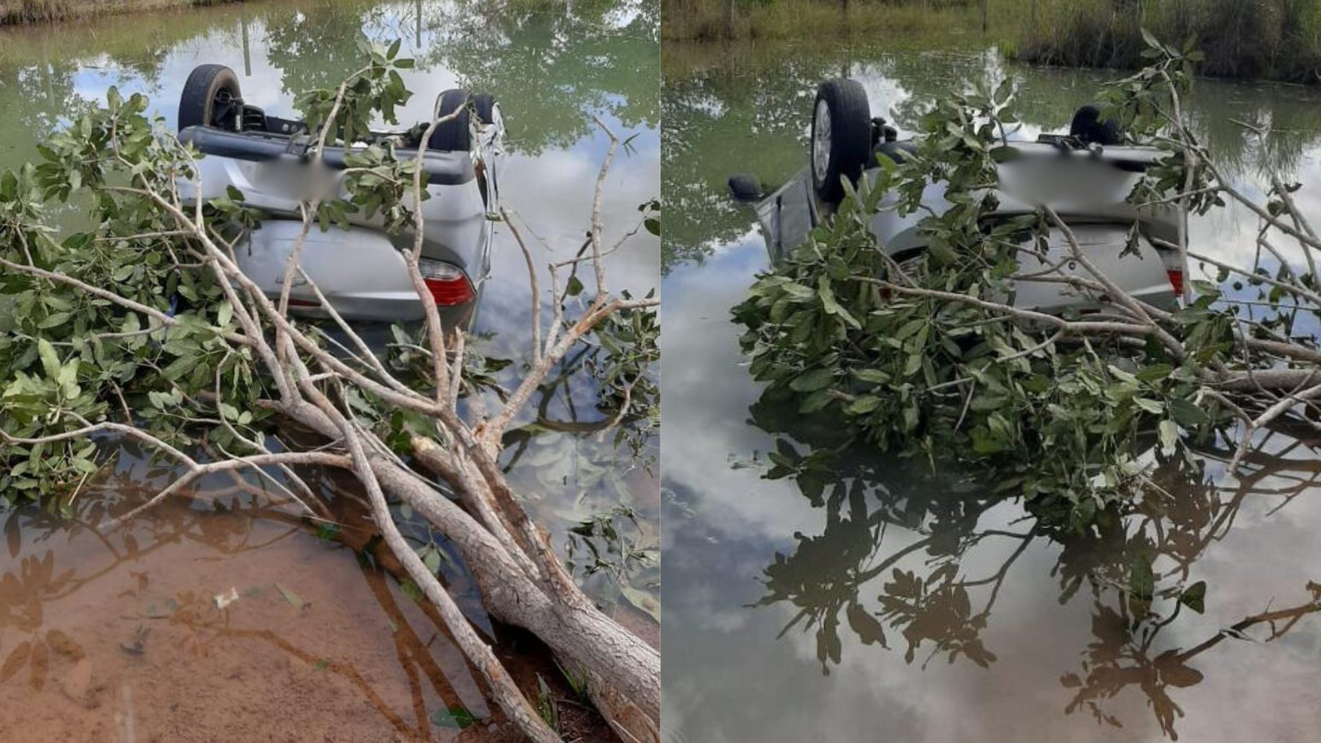 Quatro pessoas morrem após carro capotar e cair em represa, em Goiás