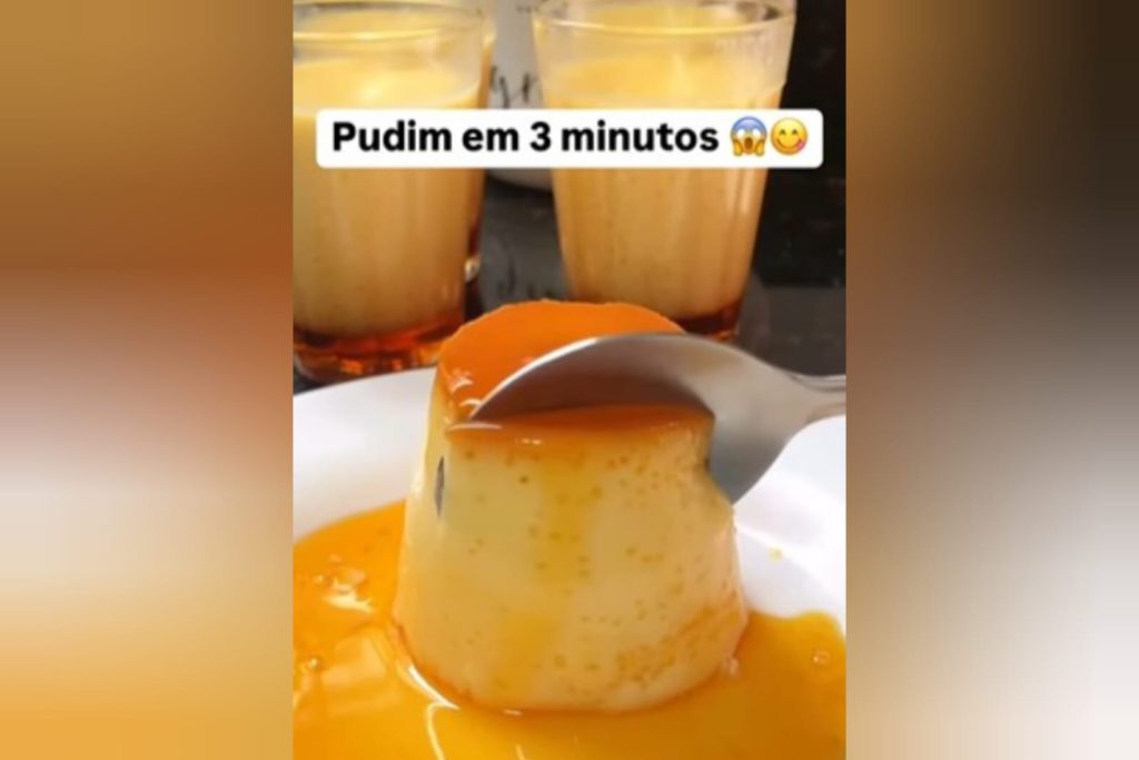 Pudim no copo: fica pronto em apenas 3 minutos e é uma delícia