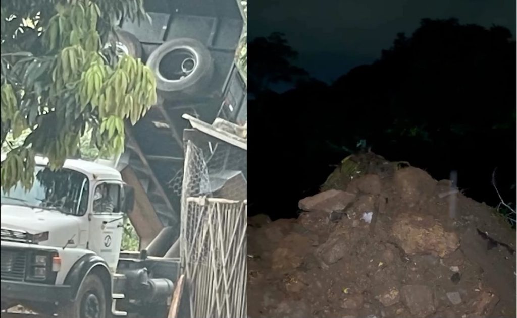 Descarte de entulho irregular Saneago