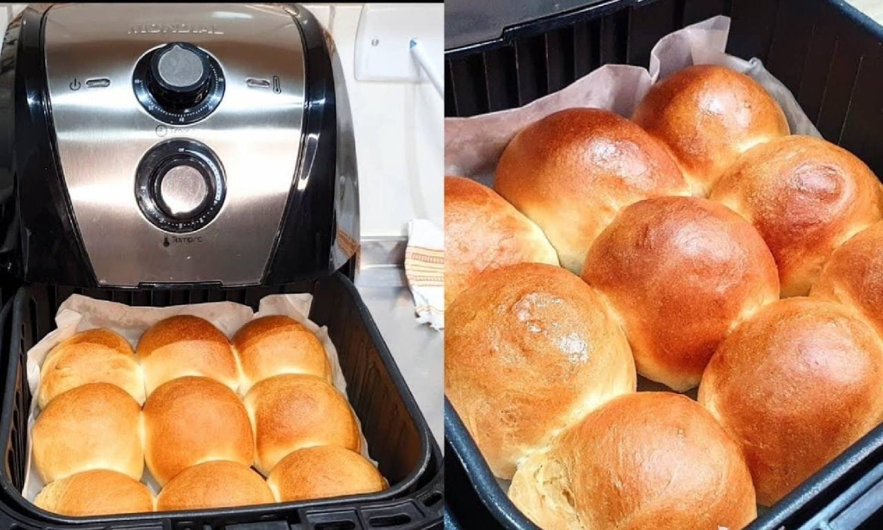 Pão caseiro na Air Fryer: é rápido e fica uma delícia