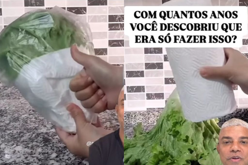 Com quantos anos você descobriu que era desse jeito que o alface deveria ser guardado?
