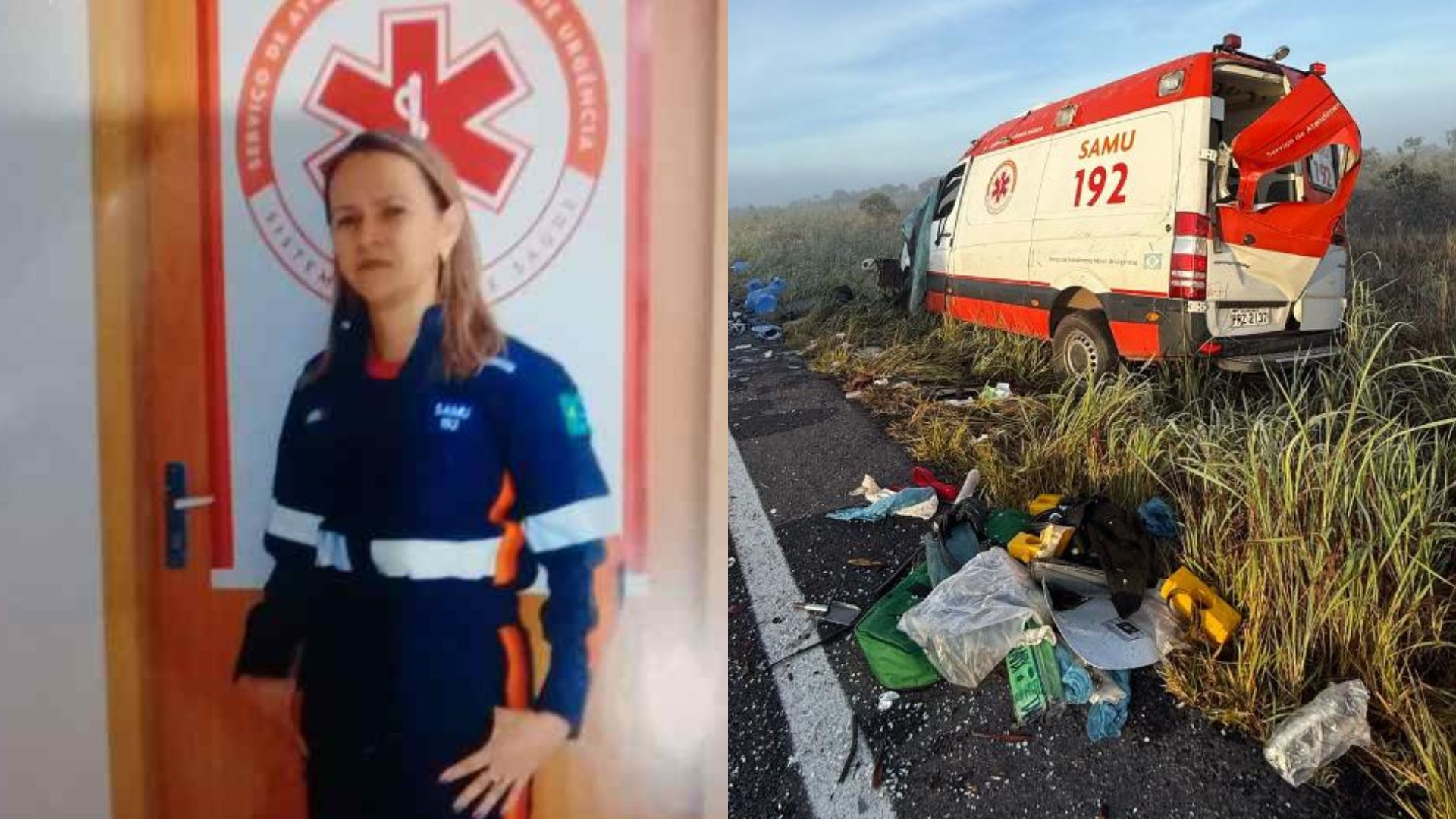 Técnica de enfermagem morre após ambulância do Samu colidir com caminhão na região da Chapada dos Veadeiros