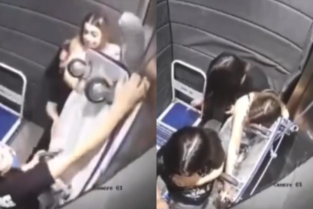 Jovem fica pendurada por corda dentro de elevador no PR e é salva pela agilidade de amigas (Foto: Reprodução)