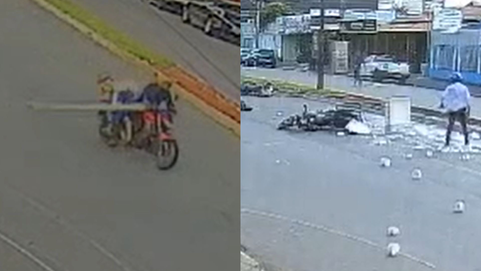 Avenida de Goiânia é palco de grave colisão entre motociclistas após série de acontecimentos surpreendentes; assista