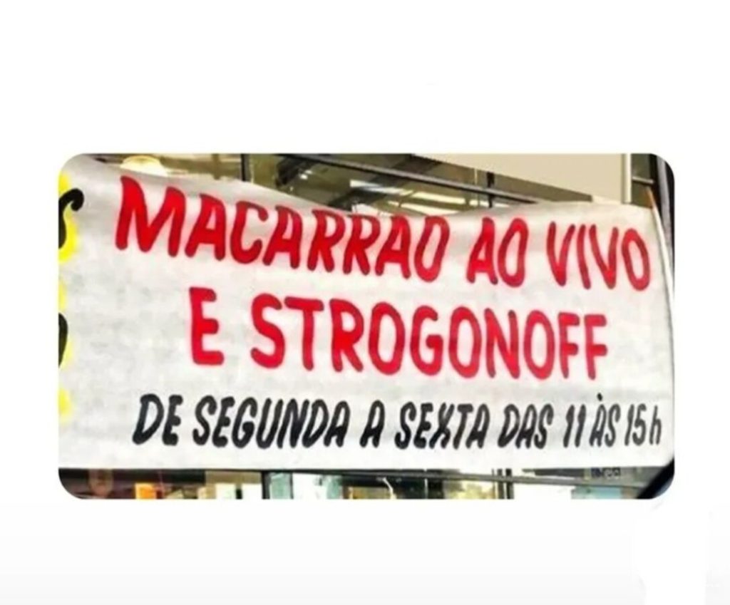 Placa em restaurante chama atenção dos clientes: “quanto é o ingresso?”