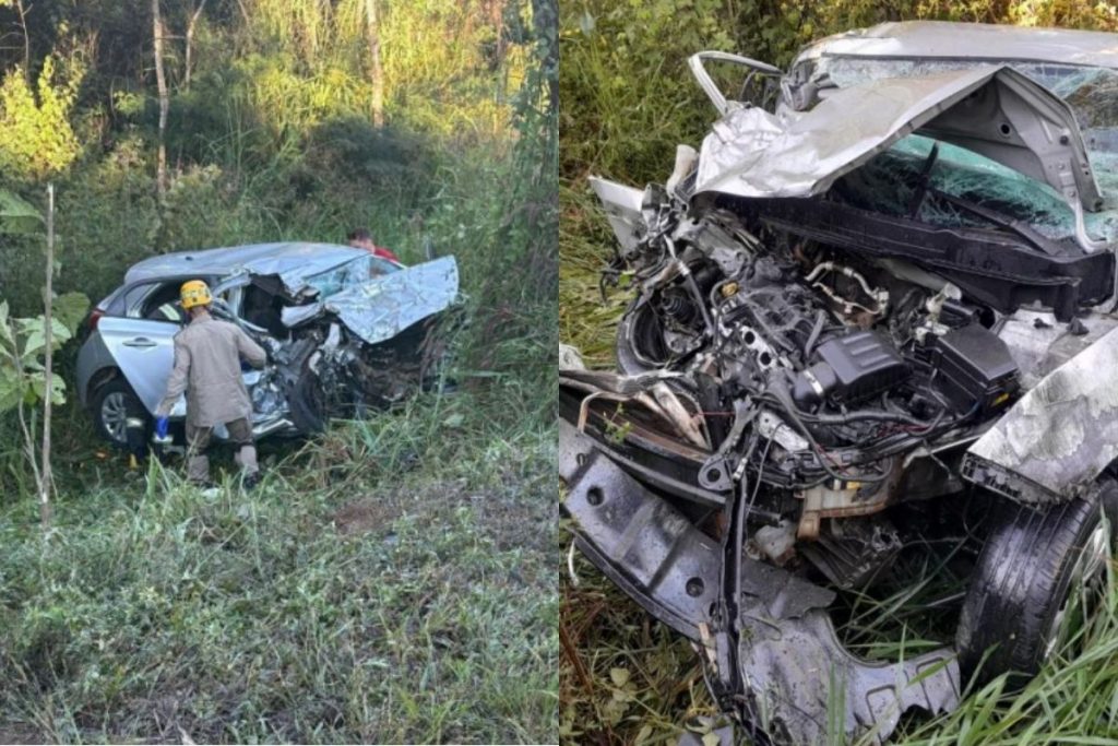 Acidente grávissimo de trânsito resultou na morte de duas pessoas