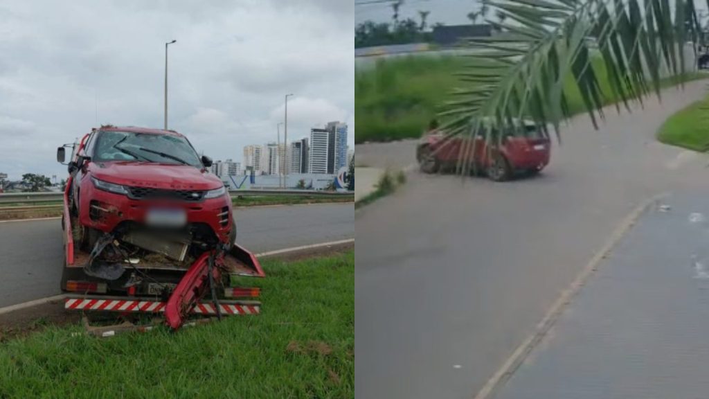 O veículo foi encontrado capotado próximo ao Centro cultural Oscar Niemeyer (Foto: Reprodução)