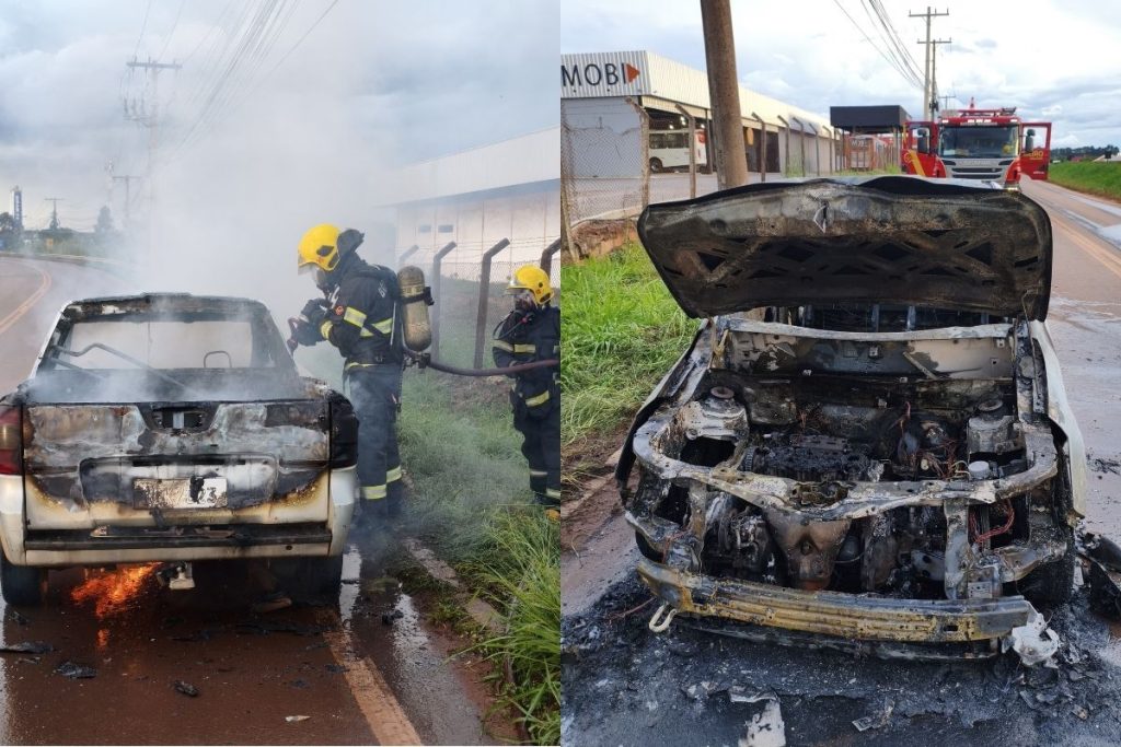 Motorista tem infeliz surpresa enquanto dirigia pelas ruas de Anápolis e bombeiros são acionados